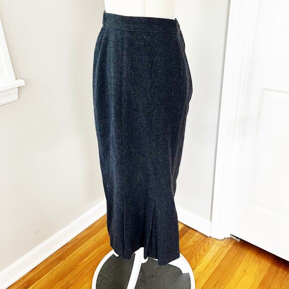 Pendleton Vintage Wool Pleated Charcoal Skirt - Picture 3 of 7